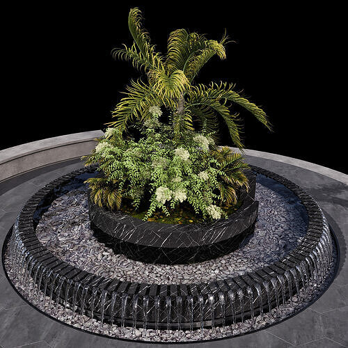 WATERFALL FOUNTAIN CASCADE  NO9 A 3D model 7