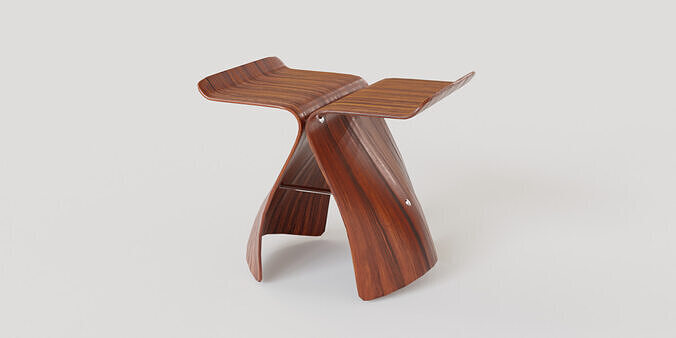 Butterfly Stool Inspired by Sori Yanagi Design 3D model