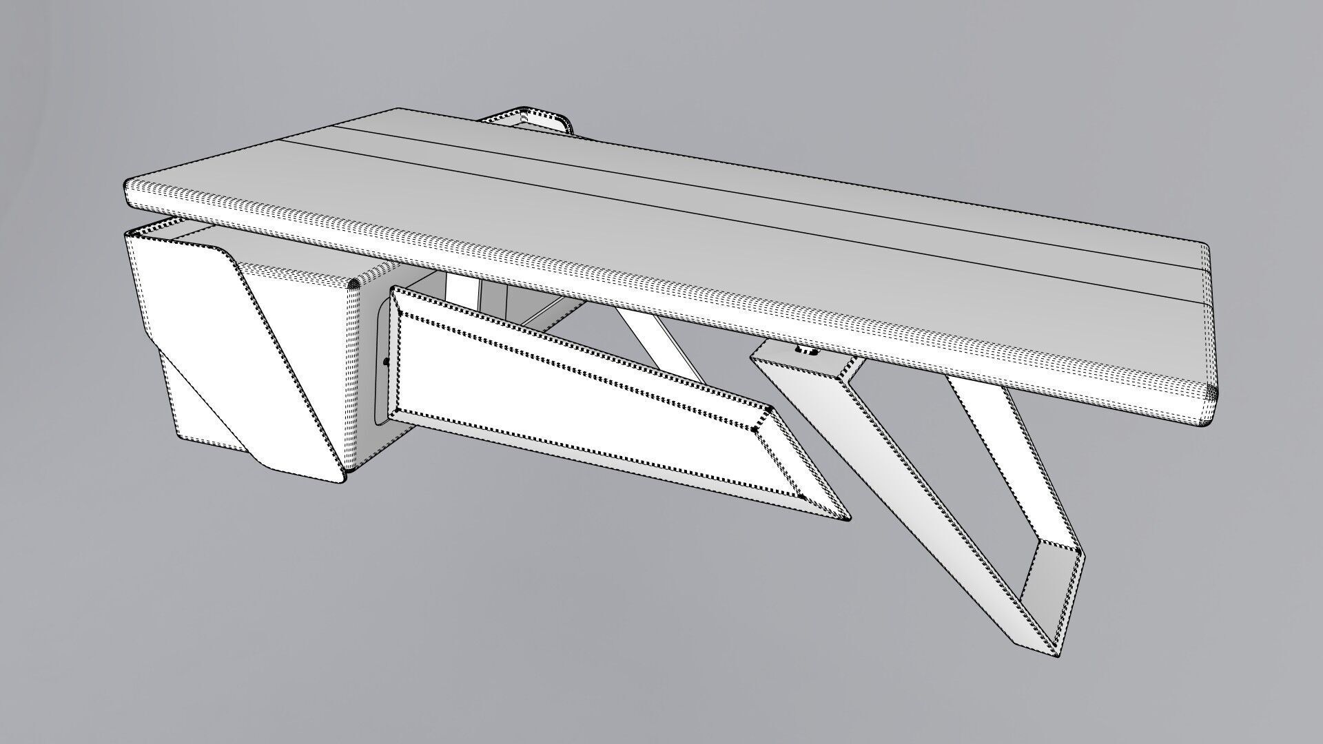 Modern Desk 3D model_5