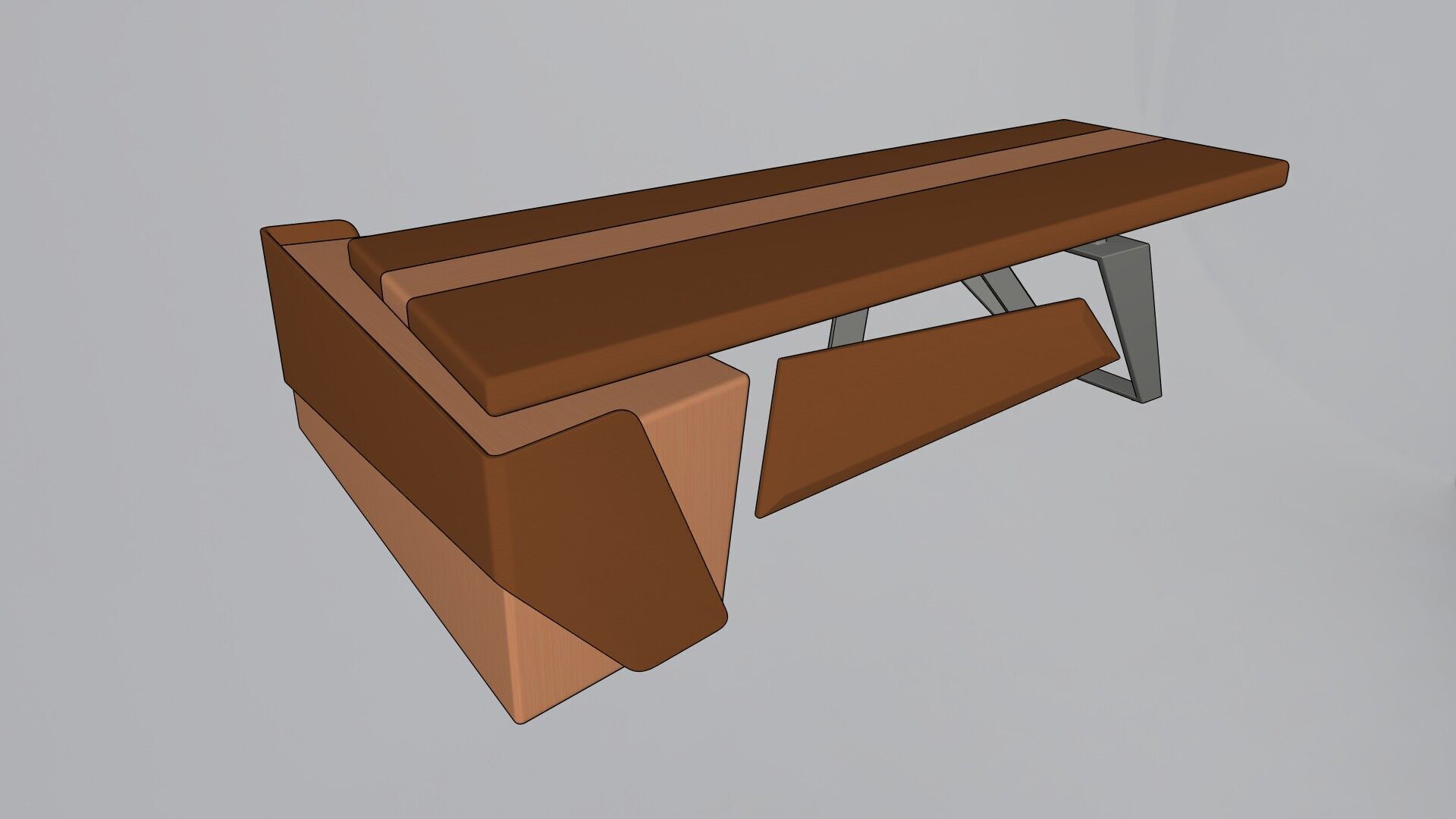 Modern Desk 3D model_8