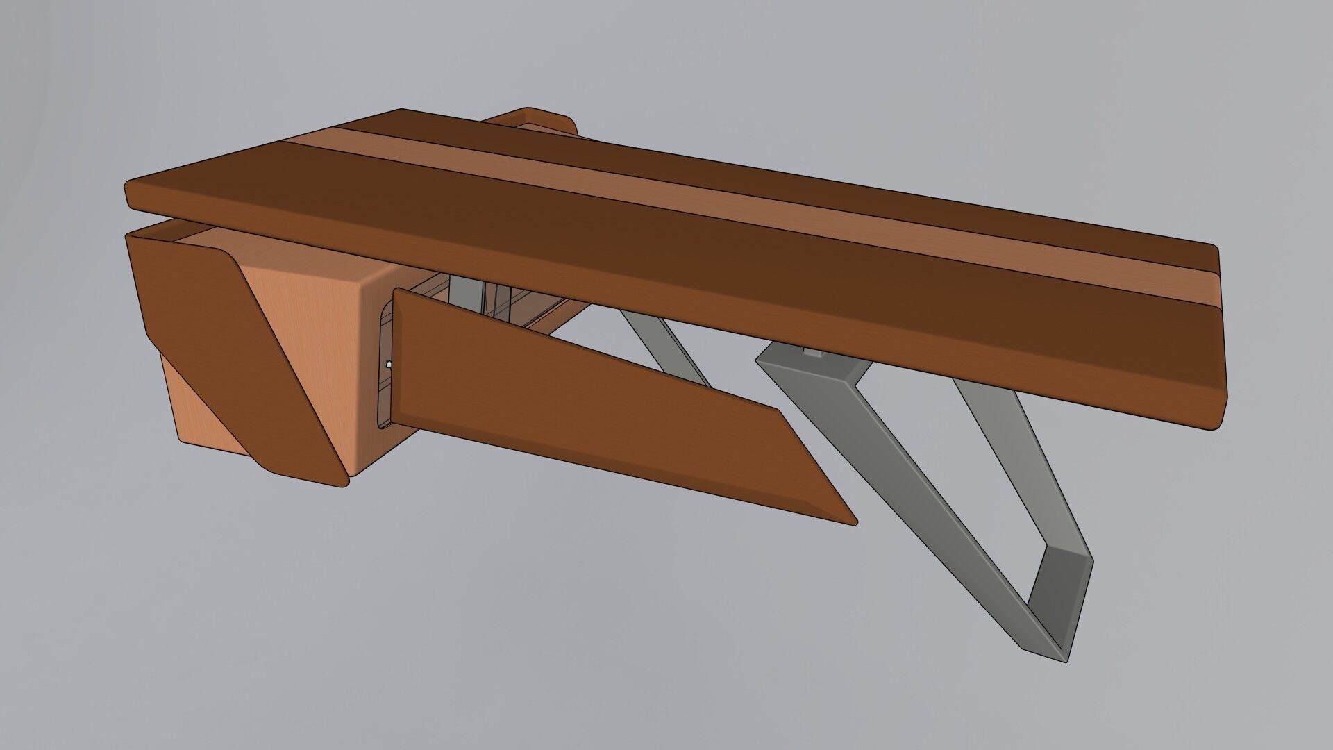 Modern Desk 3D model_4