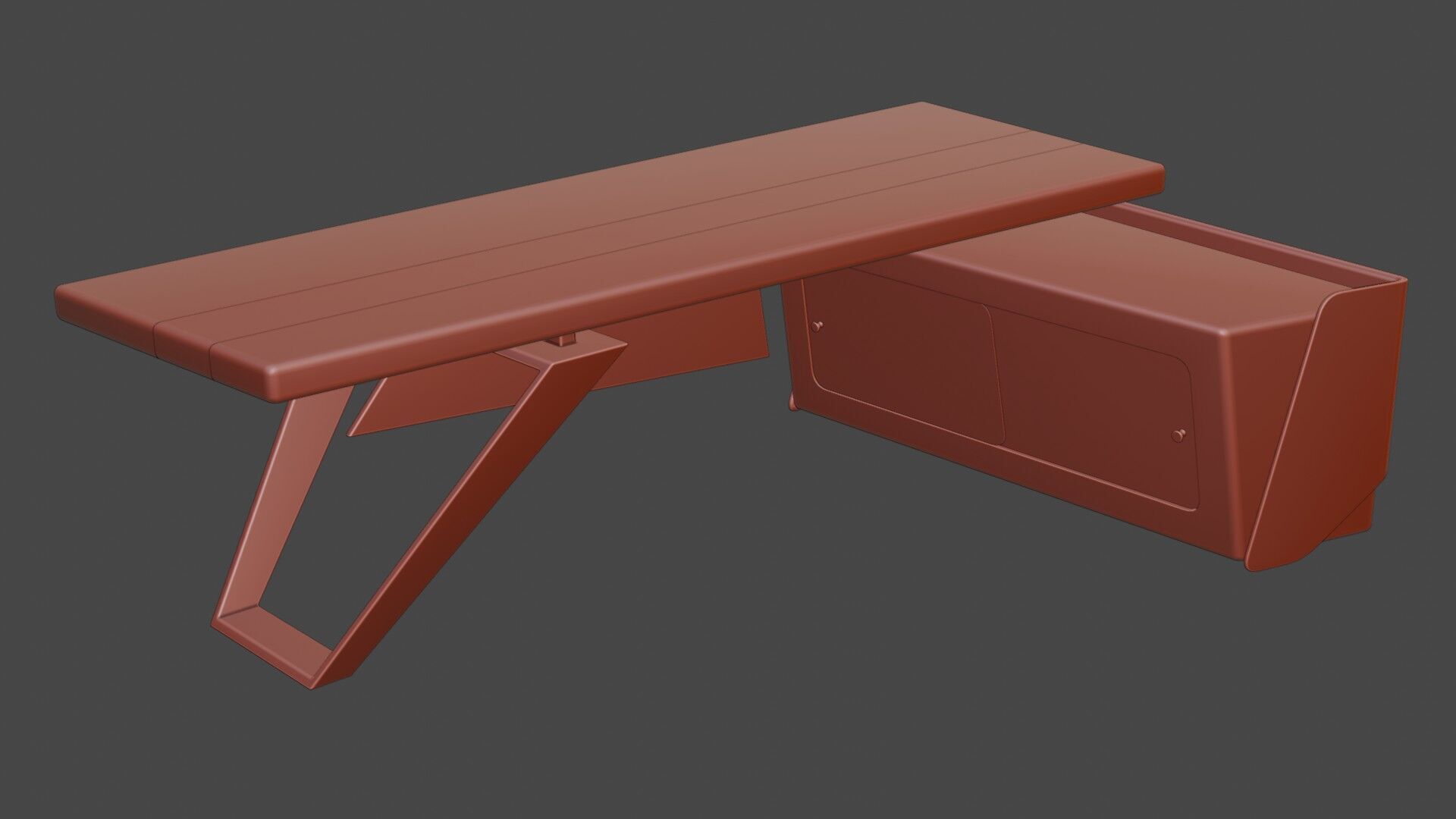 Modern Desk 3D model_32