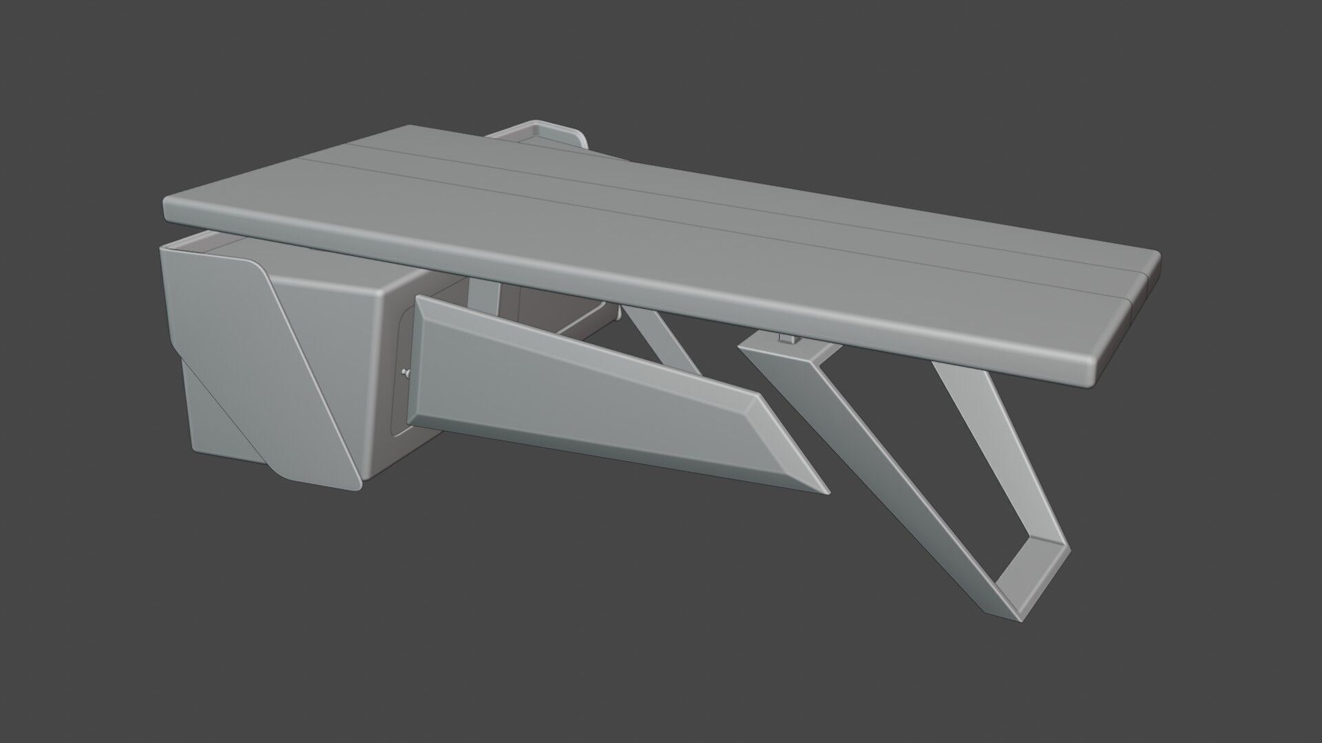 Modern Desk 3D model_15