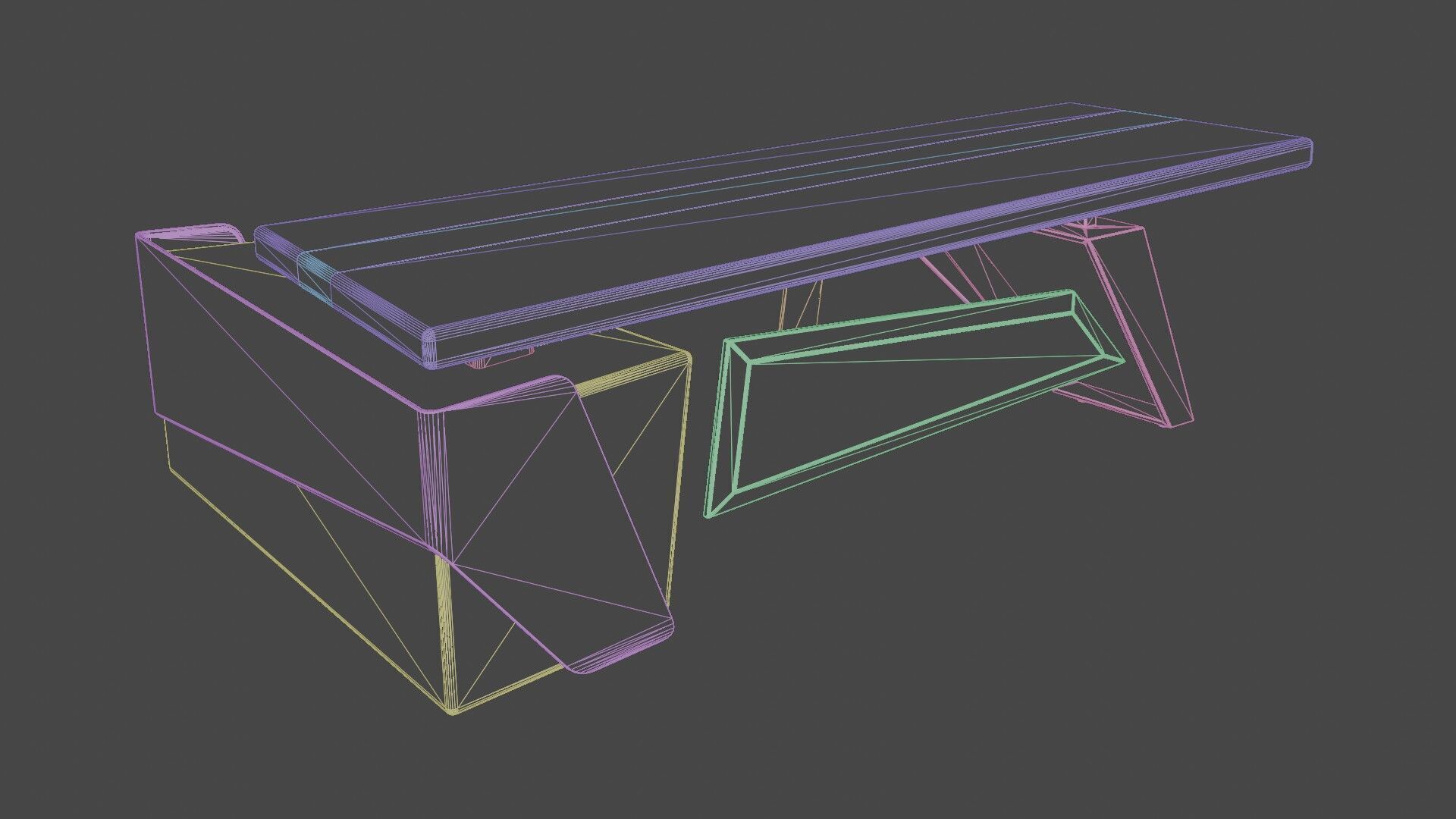 Modern Desk 3D model_26