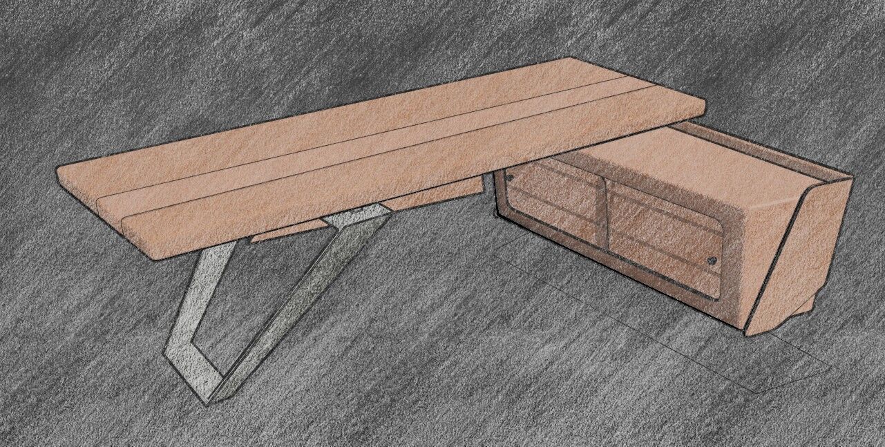 Modern Desk 3D model_44