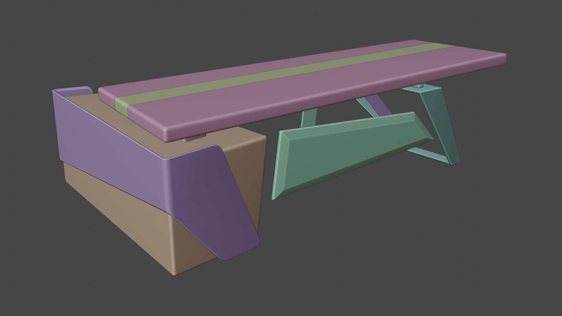 Modern Desk 3D model_23
