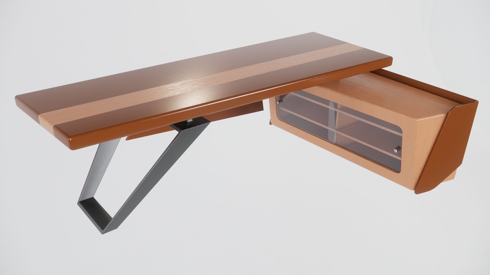 Modern Desk 3D model_2