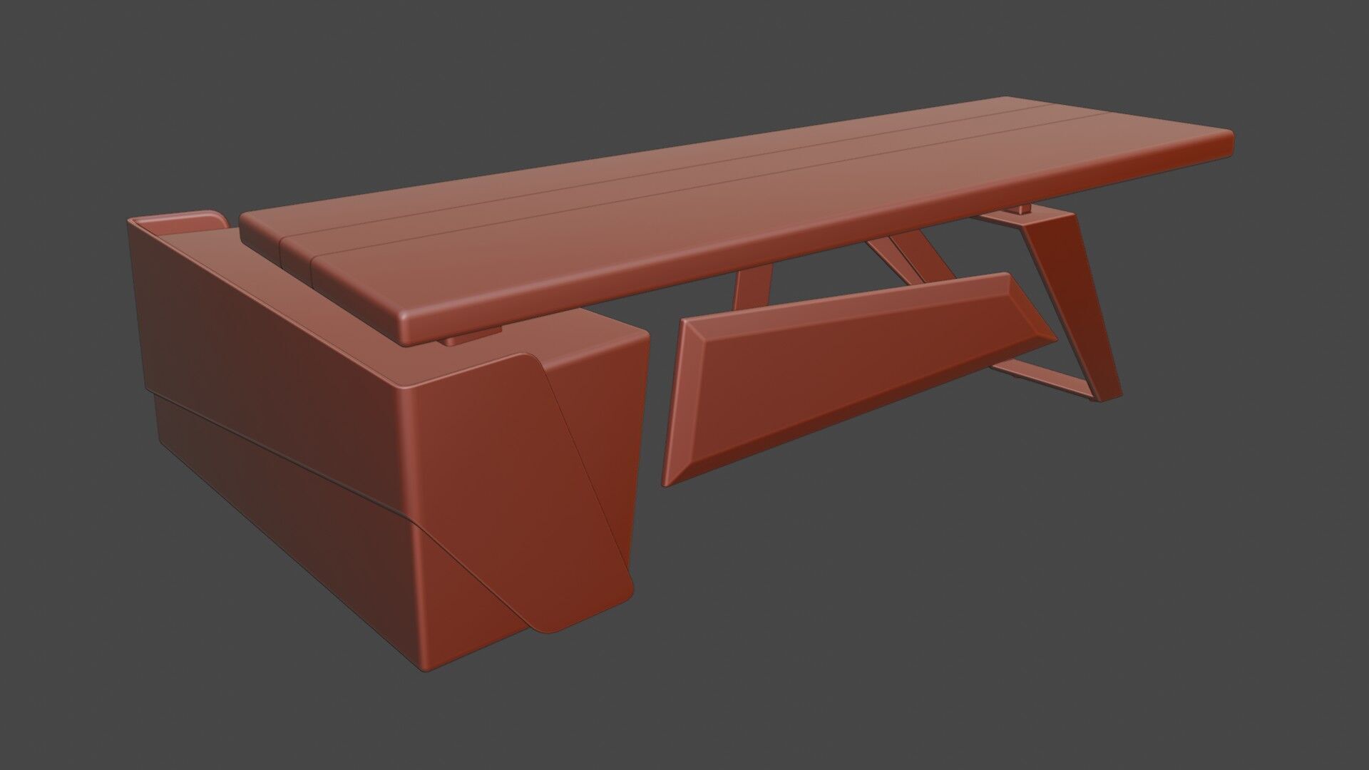 Modern Desk 3D model_25