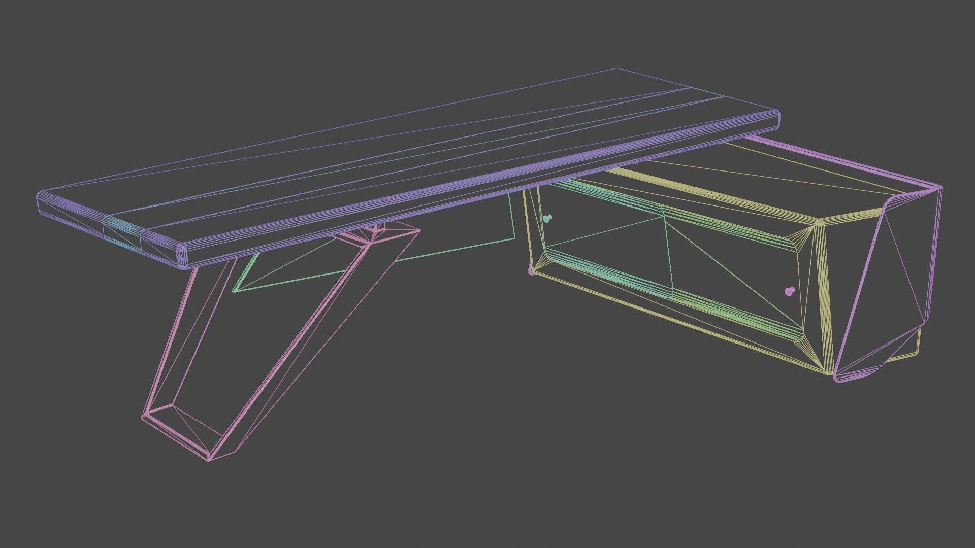 Modern Desk 3D model_33