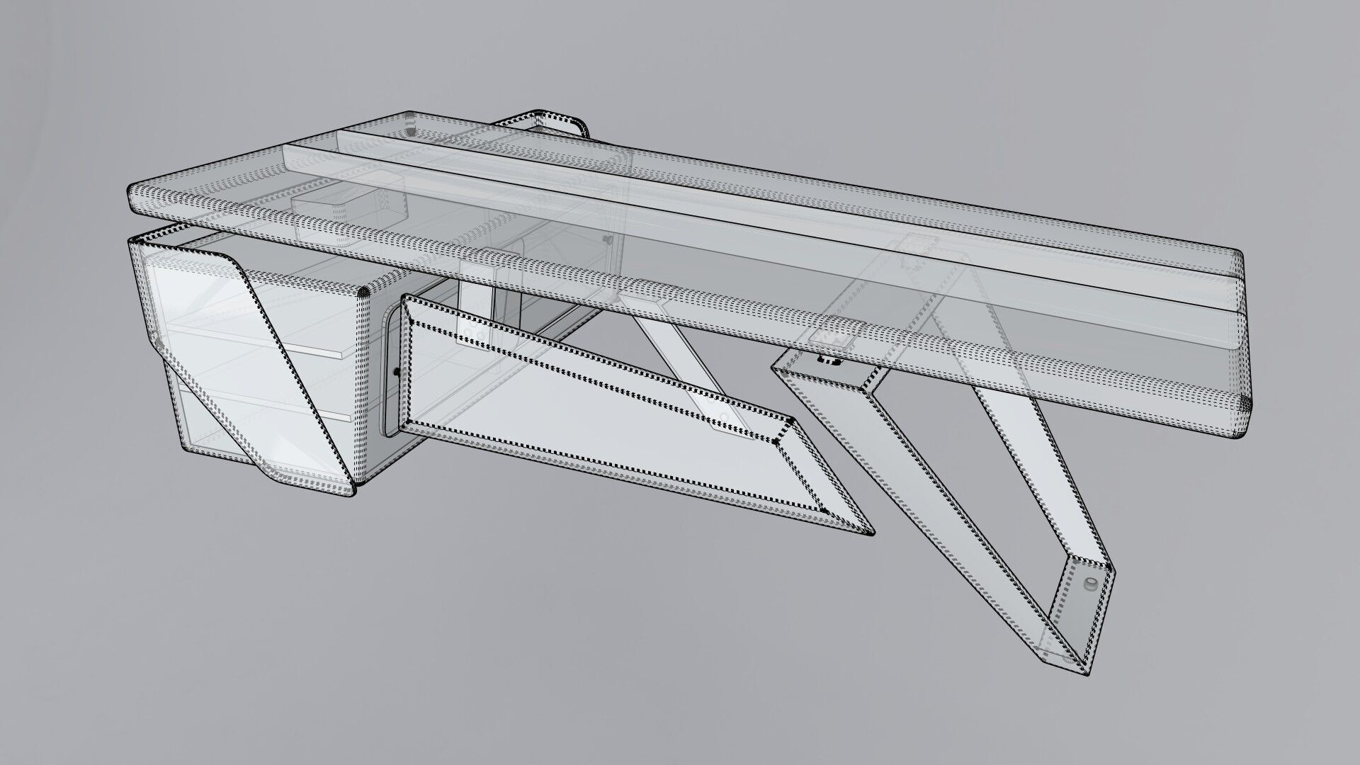 Modern Desk 3D model_6