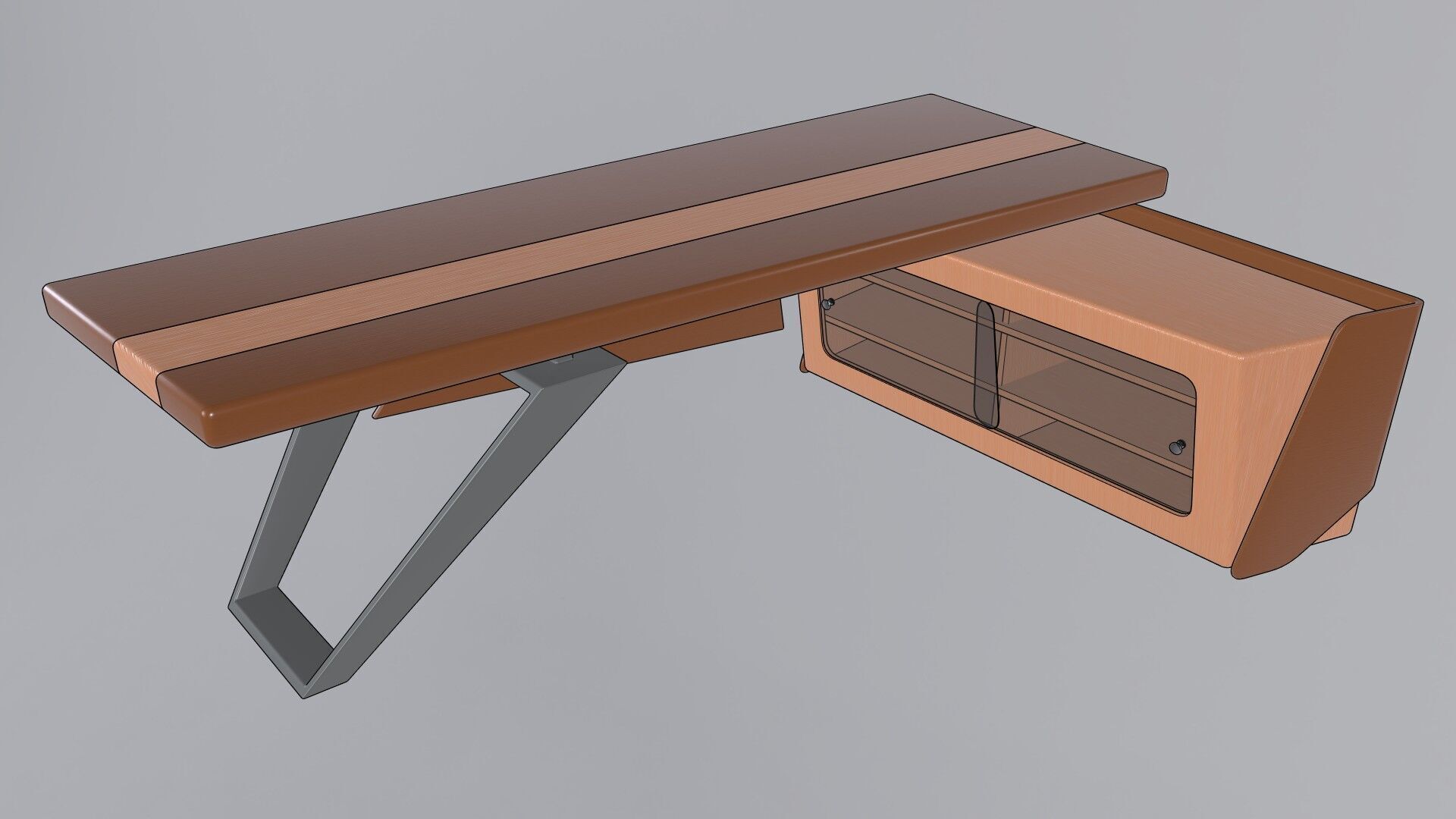 Modern Desk 3D model_11
