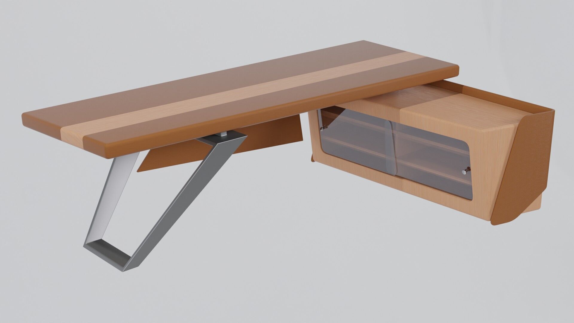 Modern Desk 3D model_35