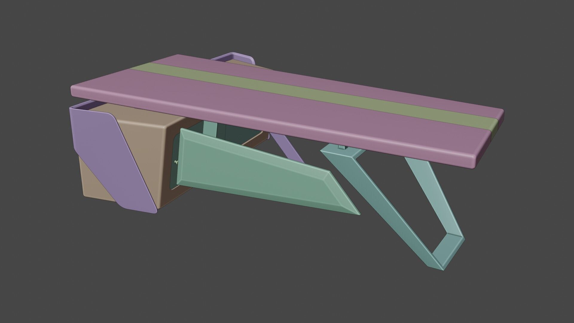 Modern Desk 3D model_16