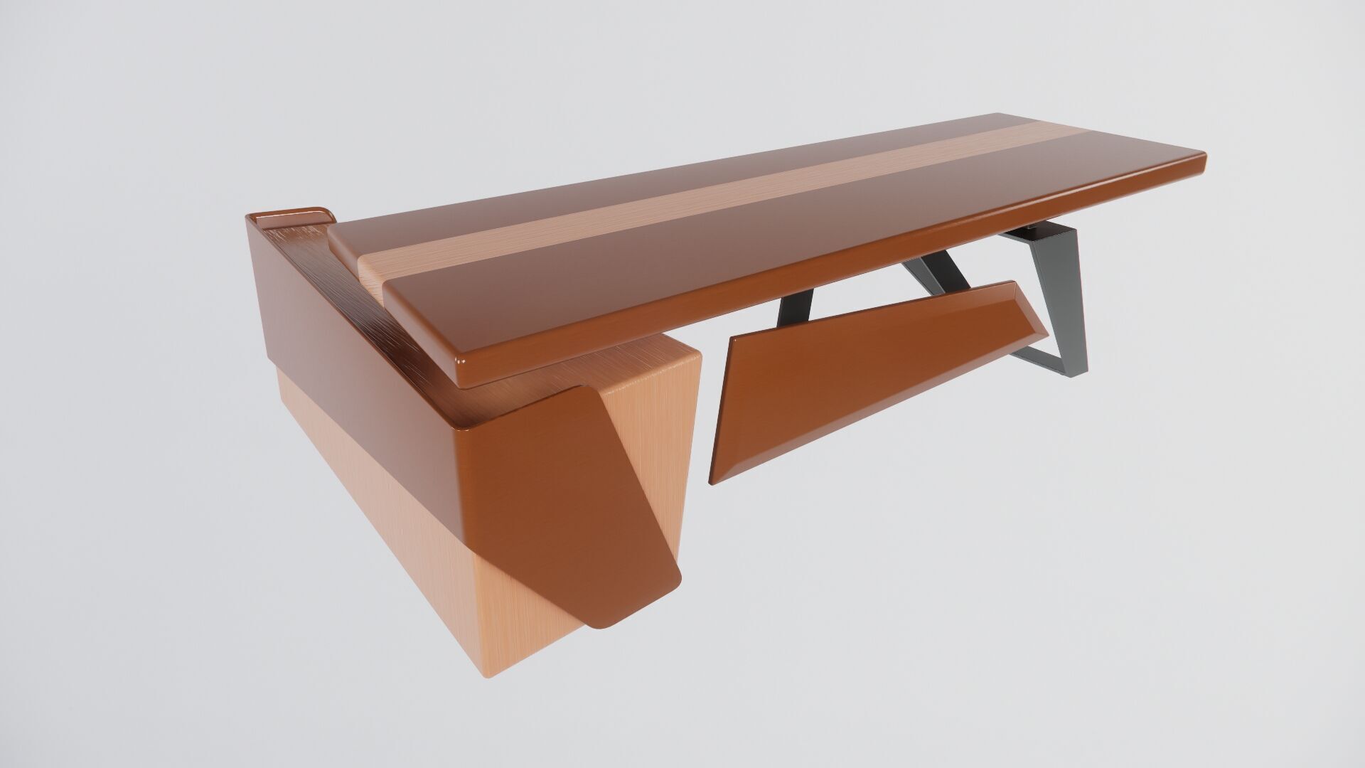 Modern Desk 3D model_1
