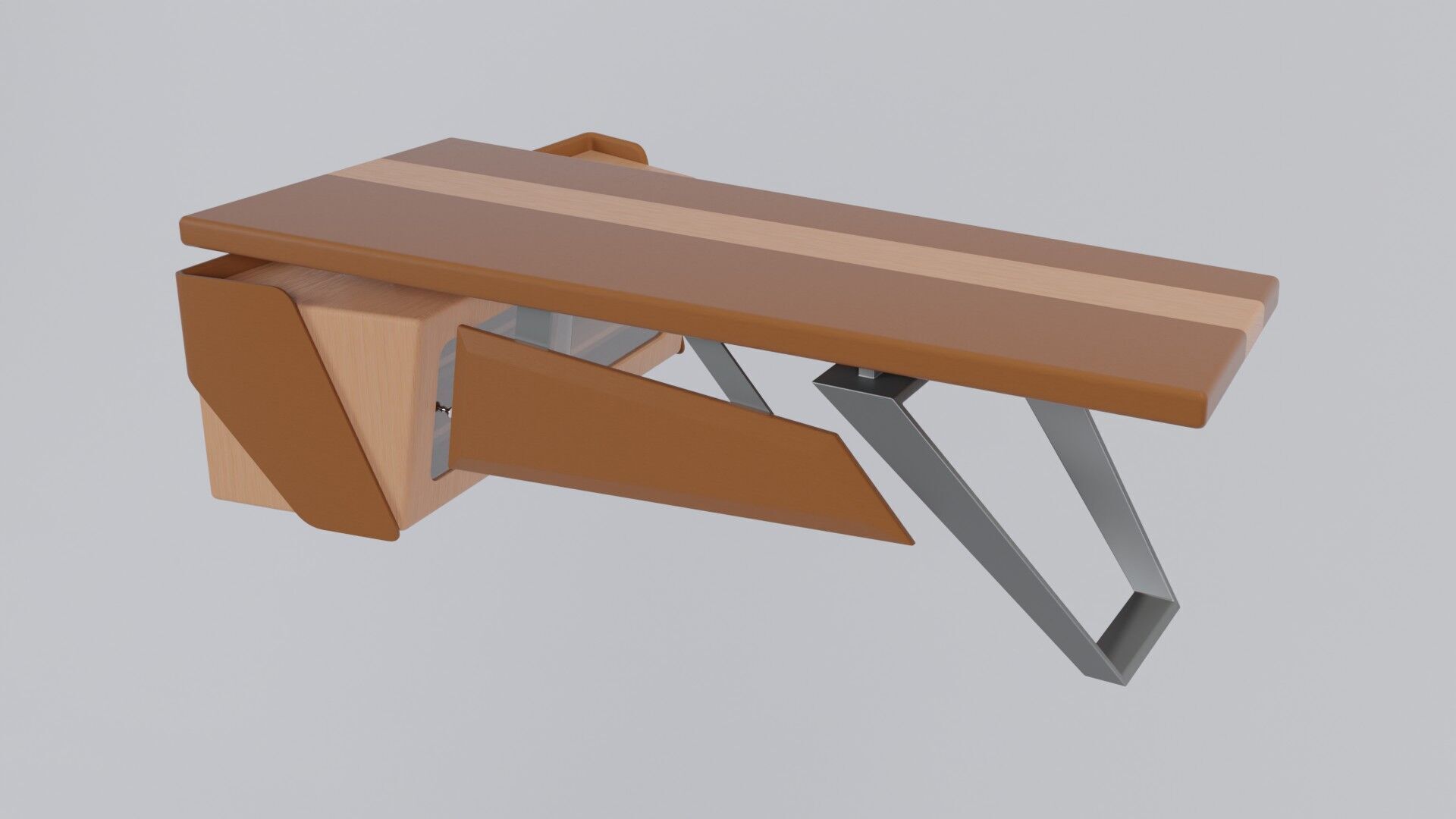 Modern Desk 3D model_21