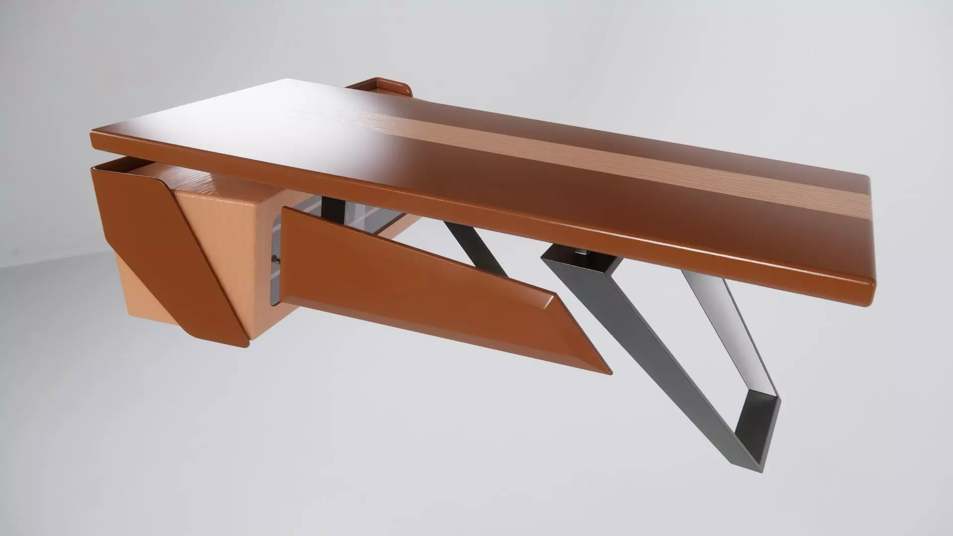Modern Desk 3D model_0