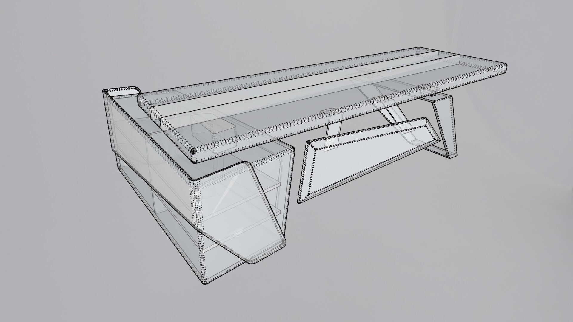 Modern Desk 3D model_10