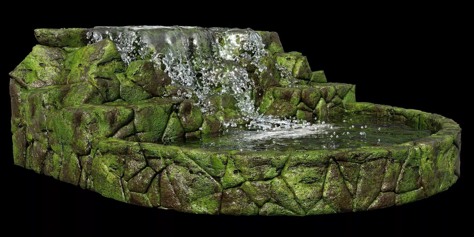 WATERFALL FOUNTAIN CASCADE NO8 A 3D model