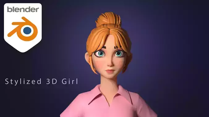 Stylized 3D Girl Character