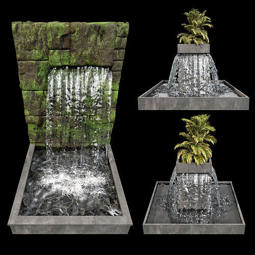 WATERFALL FOUNTAIN CASCADE  NO7 A 3D model