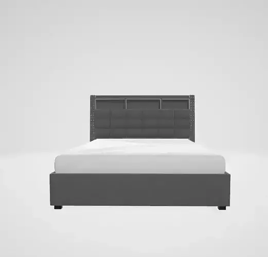 Bed Base with Mattress Grey