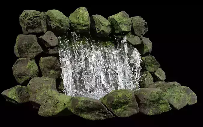 WATERFALL FOUNTAIN CASCADE  NO6 A 3D model