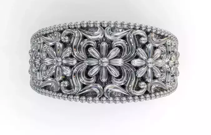 Ornate Floral Pattern Ring