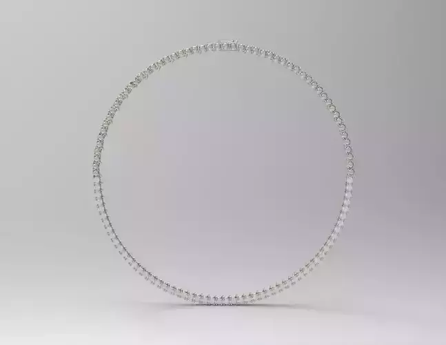 Tennis Necklace 0l16ct Half Diamond