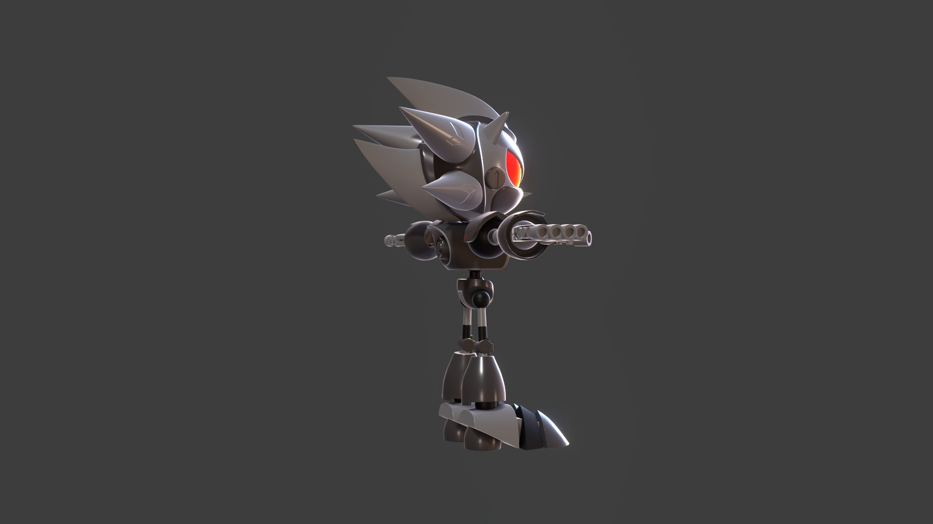 Silver Sonic v1 Low-poly 3D model_22