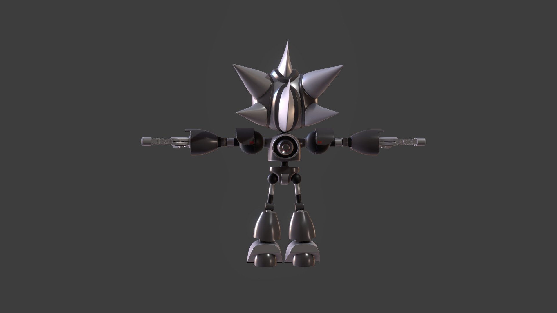 Silver Sonic v1 Low-poly 3D model_87