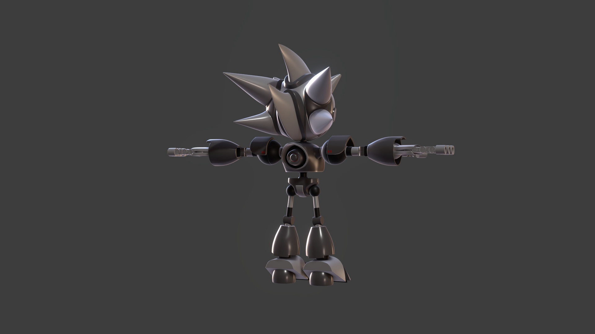 Silver Sonic v1 Low-poly 3D model_74