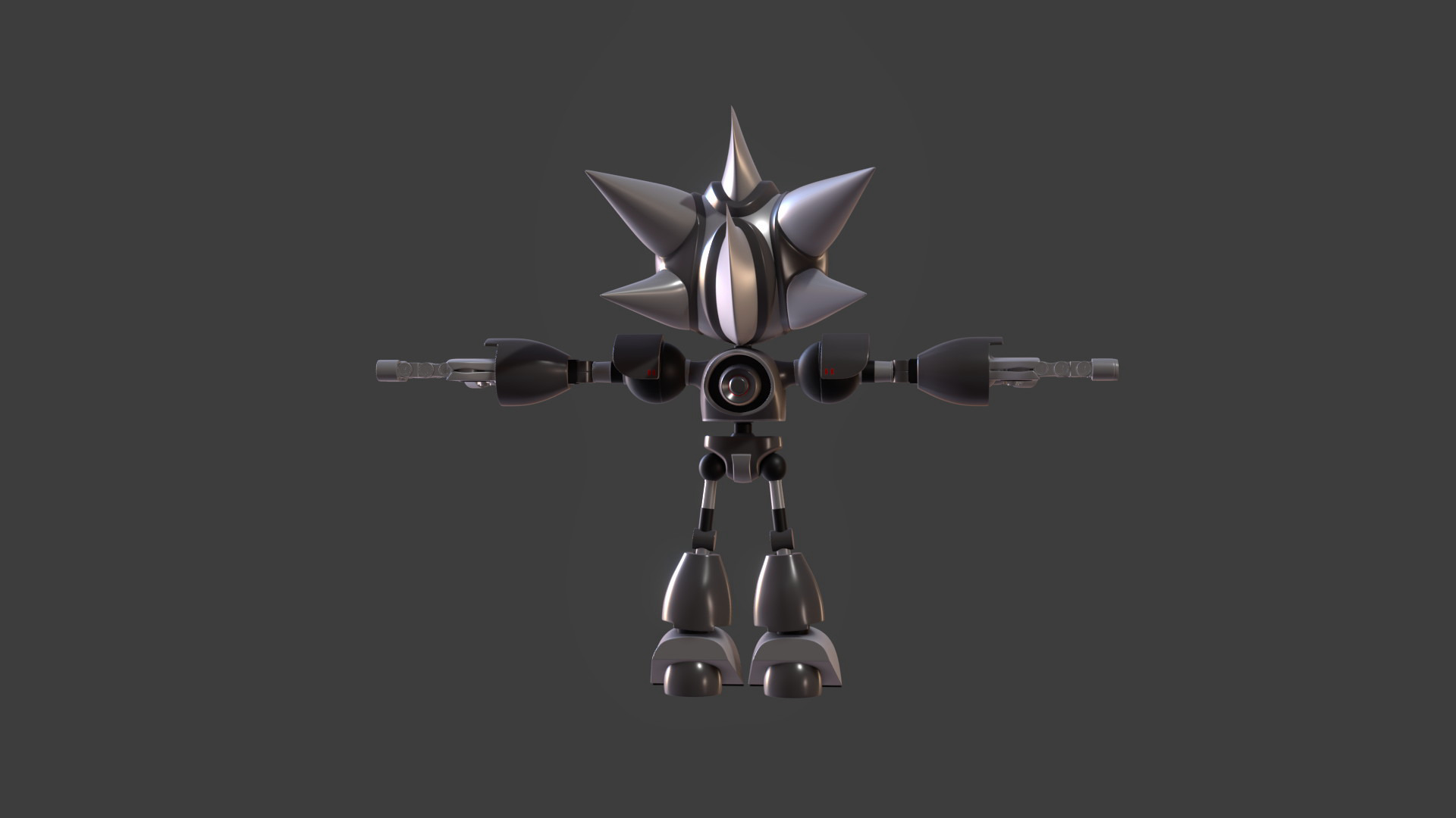 Silver Sonic v1 Low-poly 3D model_84