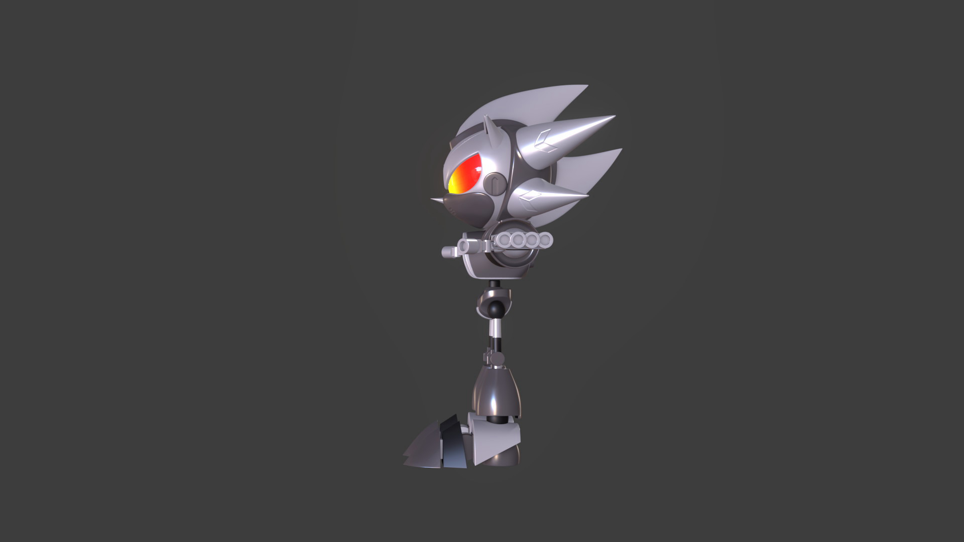 Silver Sonic v1 Low-poly 3D model_18