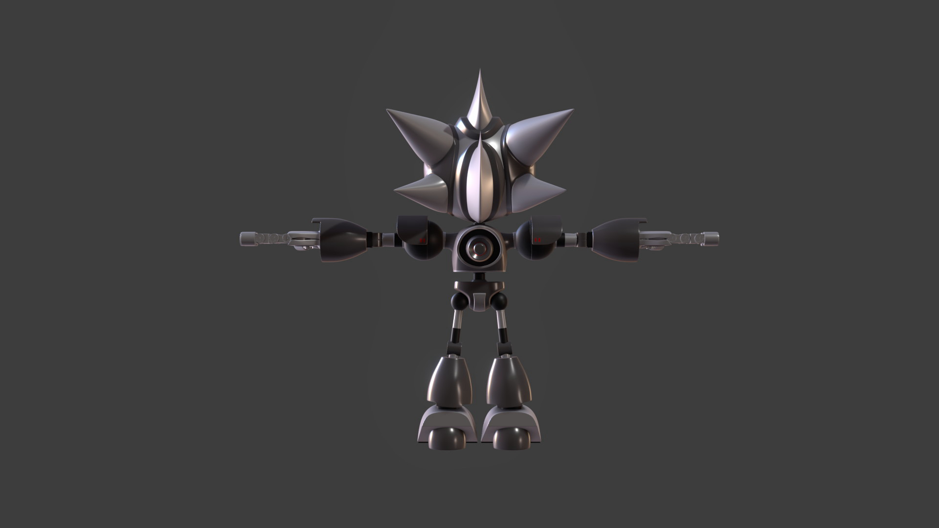 Silver Sonic v1 Low-poly 3D model_92