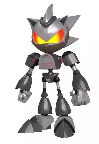 Silver Sonic v1 Low-poly 3D model