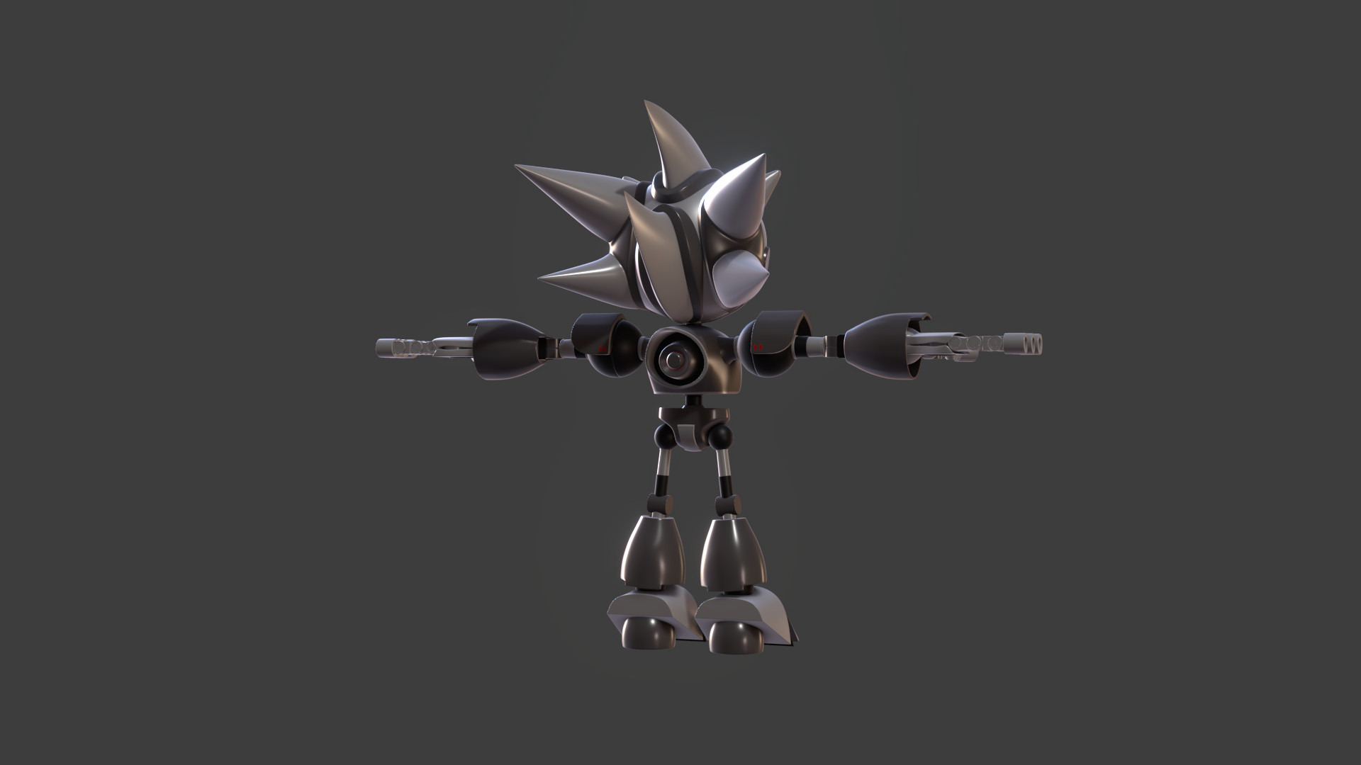 Silver Sonic v1 Low-poly 3D model_72