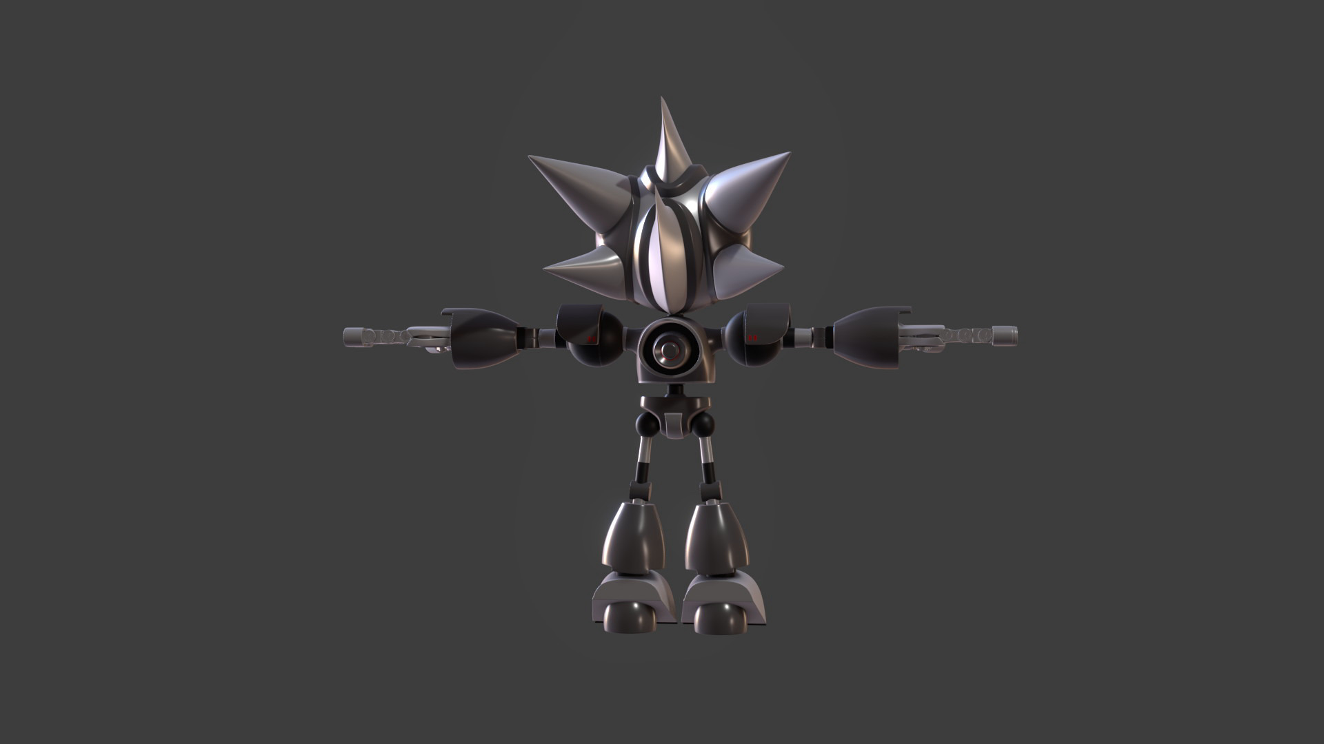 Silver Sonic v1 Low-poly 3D model_85