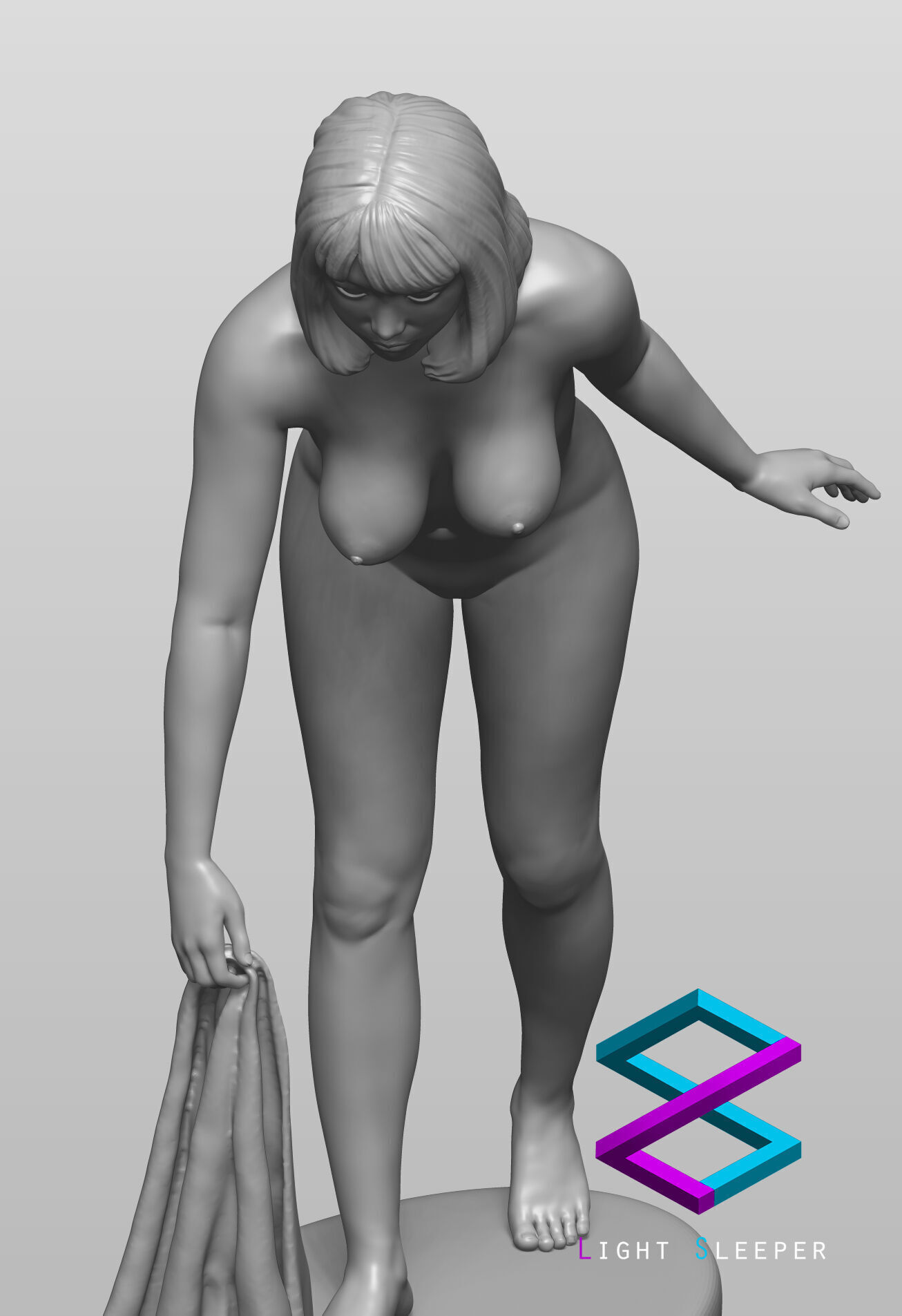 Nude Girl 3D print model_5