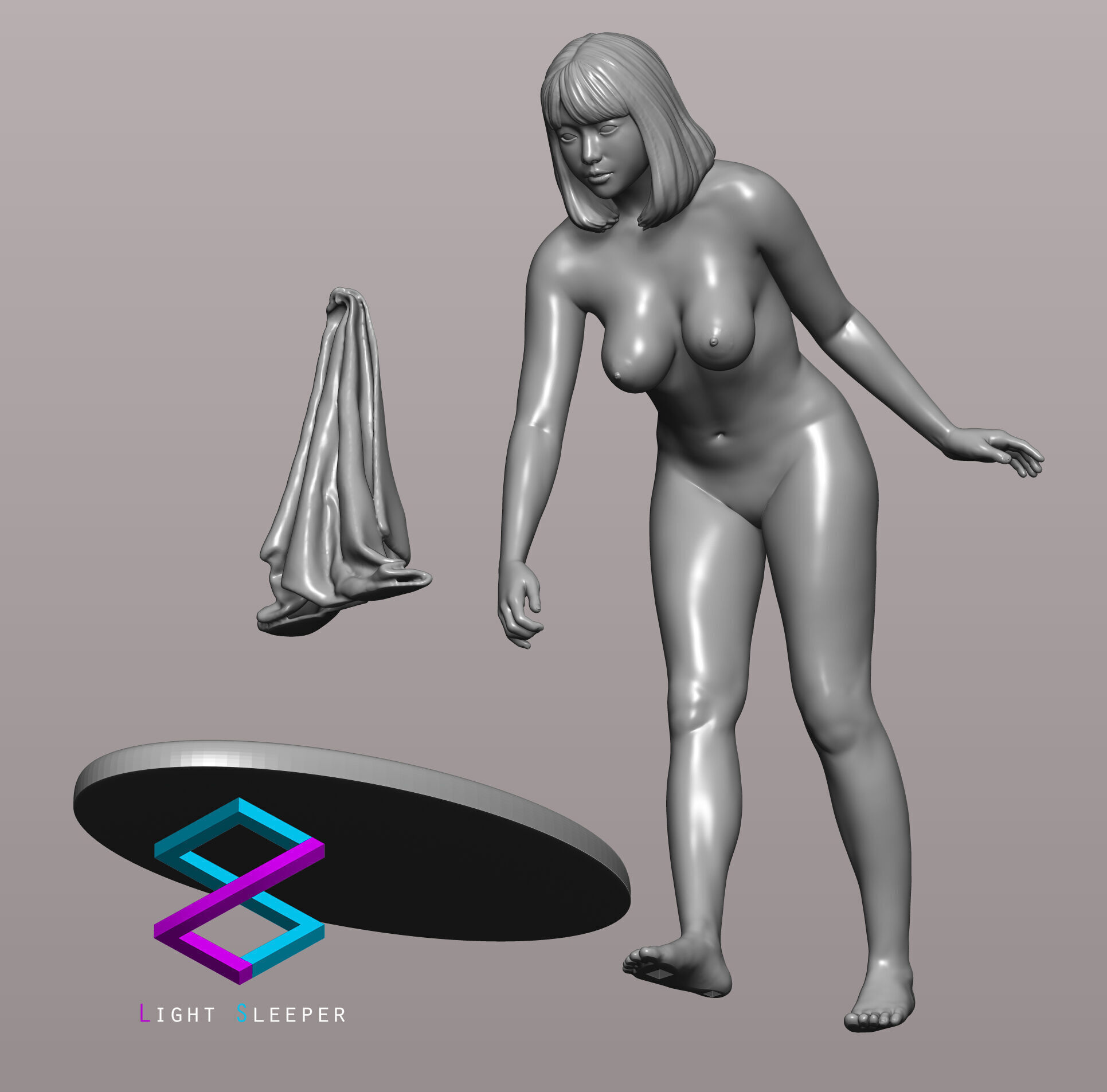 Nude Girl 3D print model_7