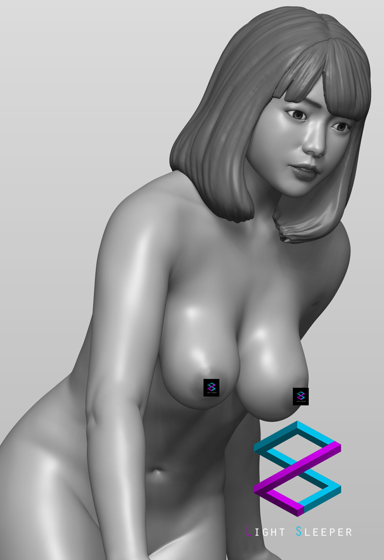 Nude Girl 3D print model_4