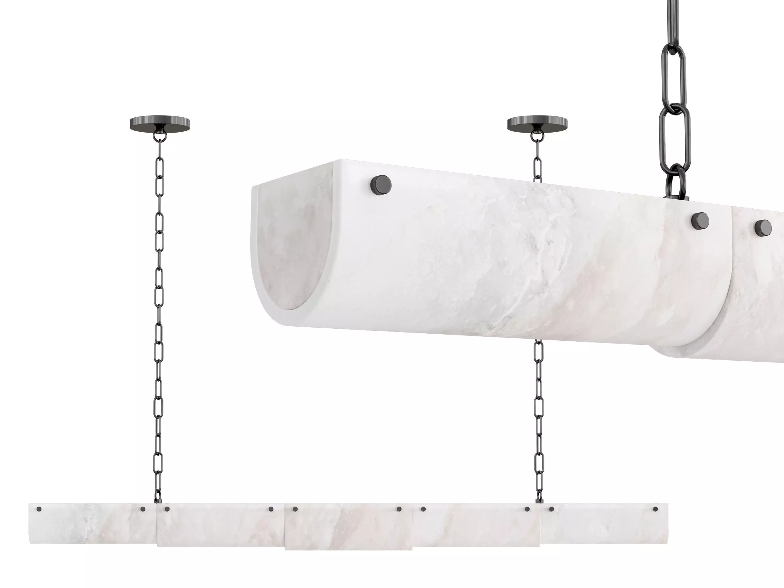 Alabaster Chandelier 3D model_0