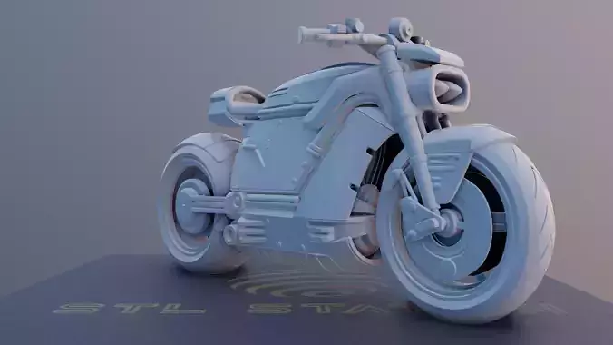 Starflare SciFi Motorcycle 3D Printable Model