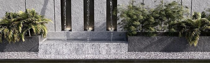 WATERFALL FOUNTAIN CASCADE  NO15 A 3D model 4