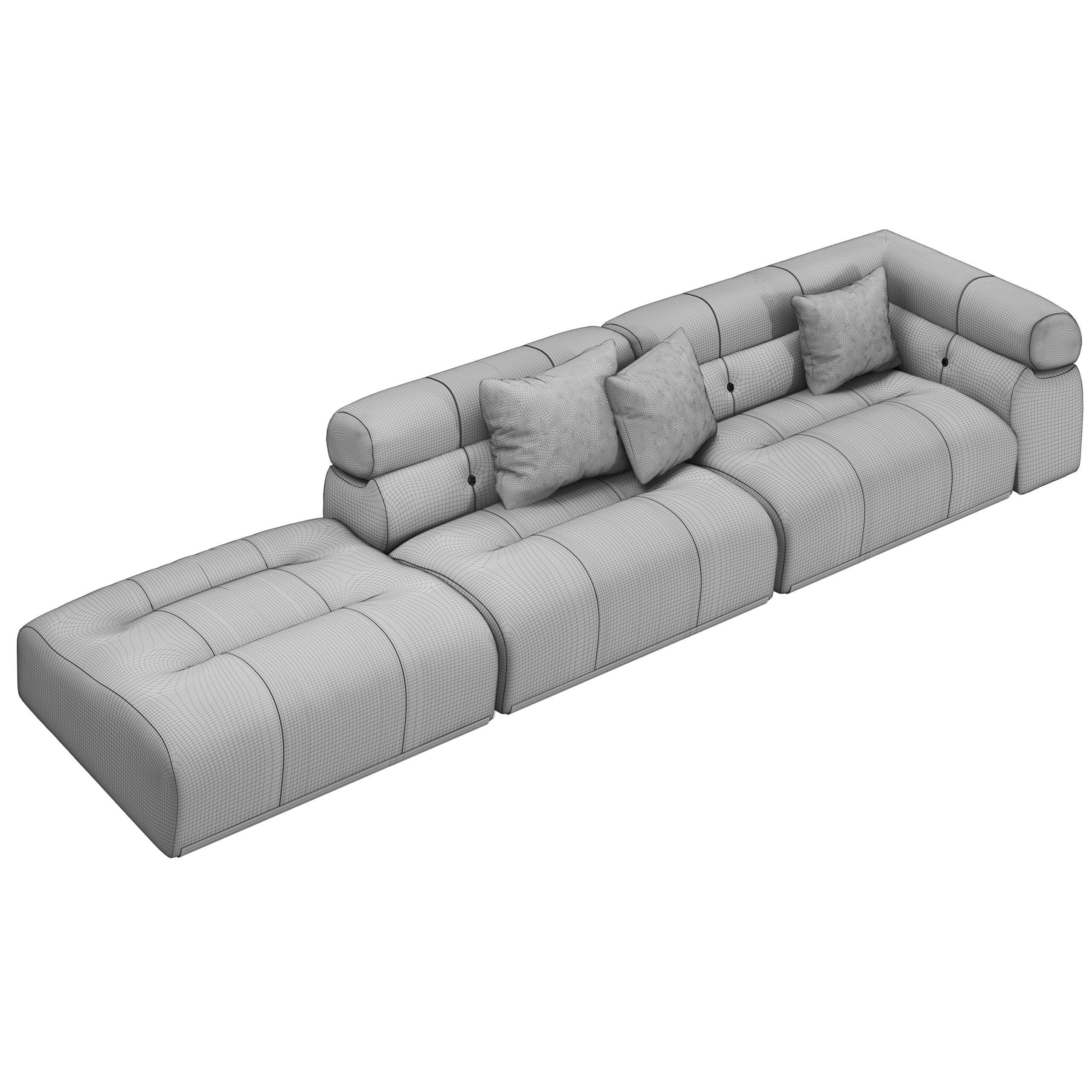 Coupe modular corner sofa by Minotti 3D model_6