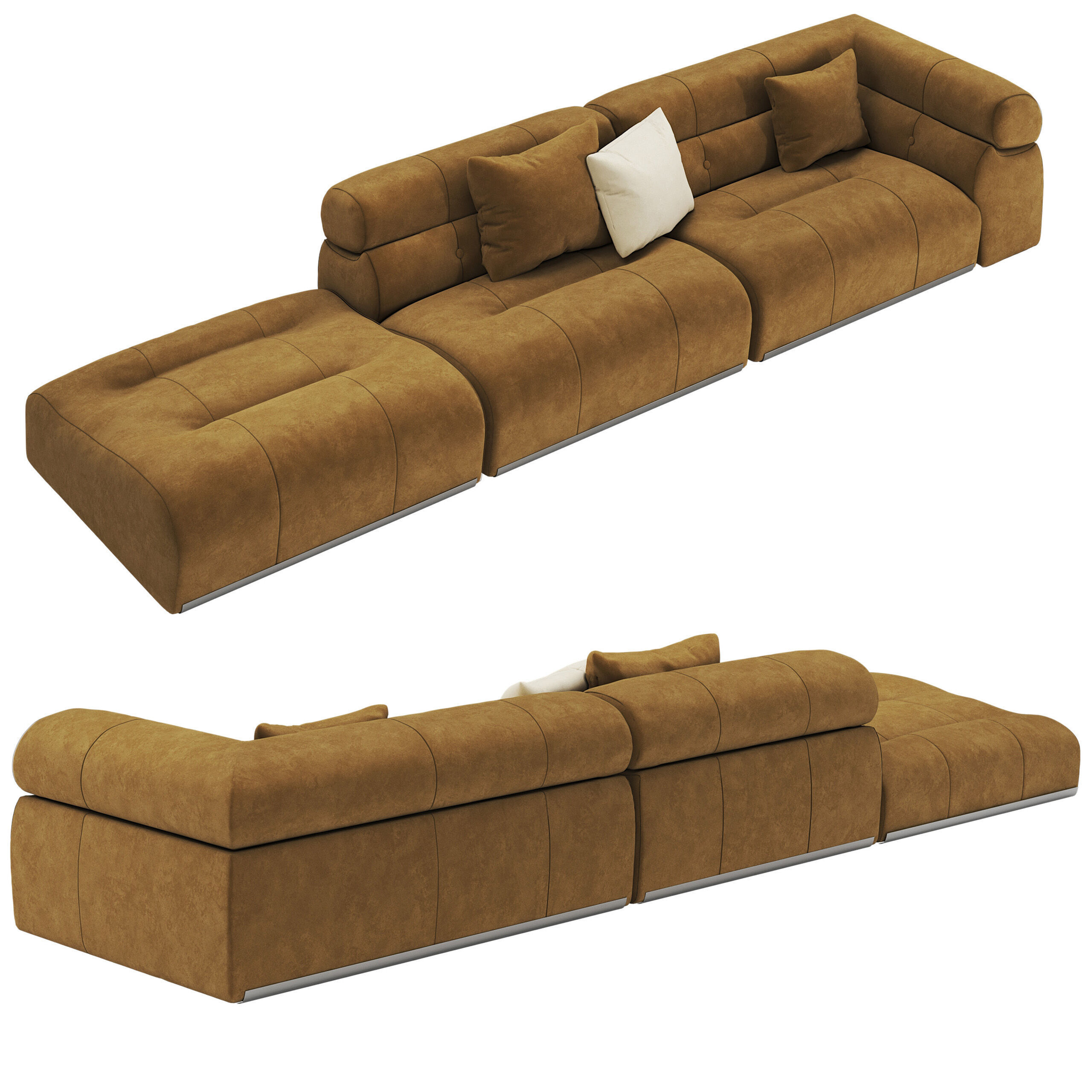 Coupe modular corner sofa by Minotti 3D model_1