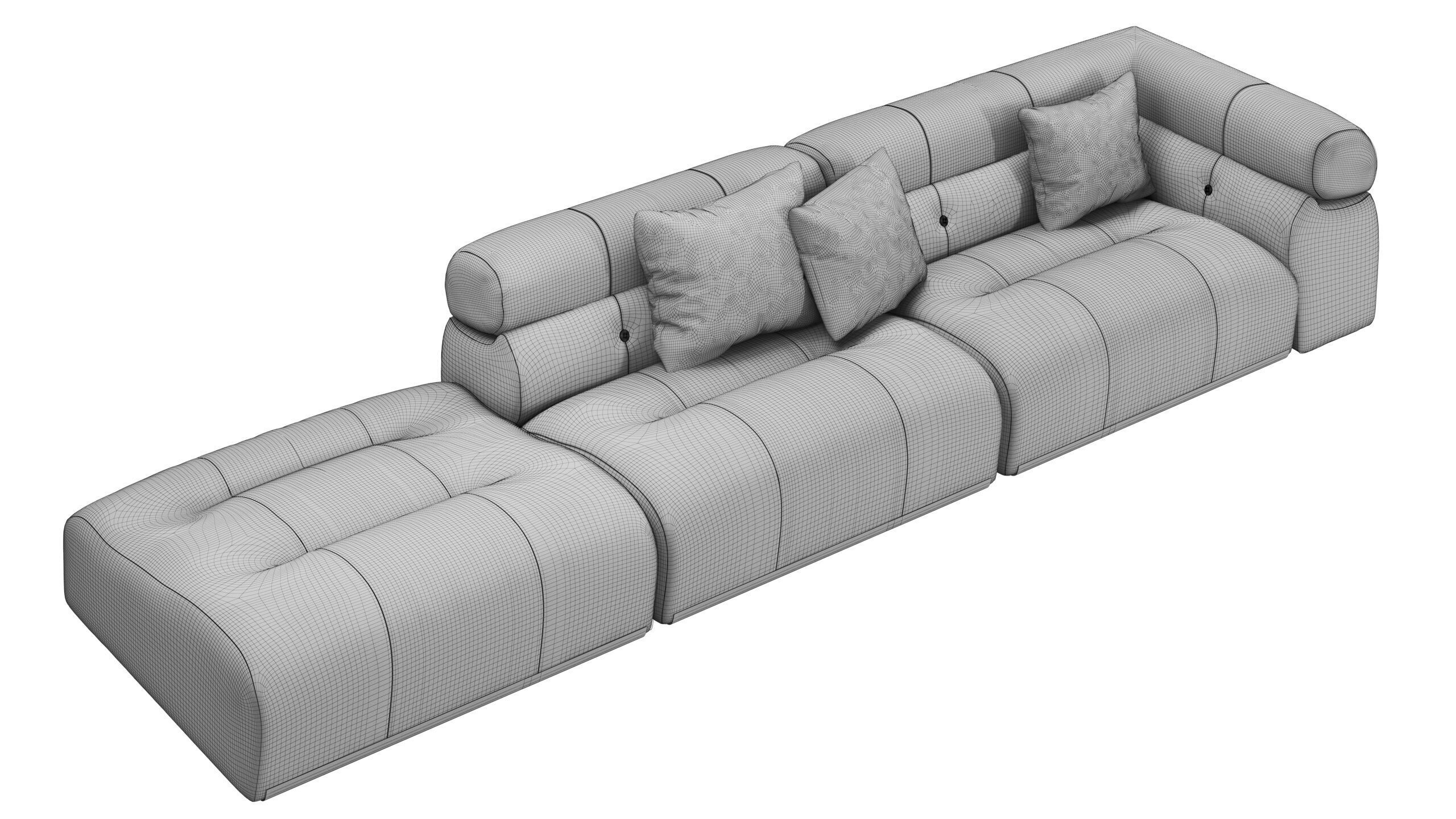 Coupe modular corner sofa by Minotti 3D model_7
