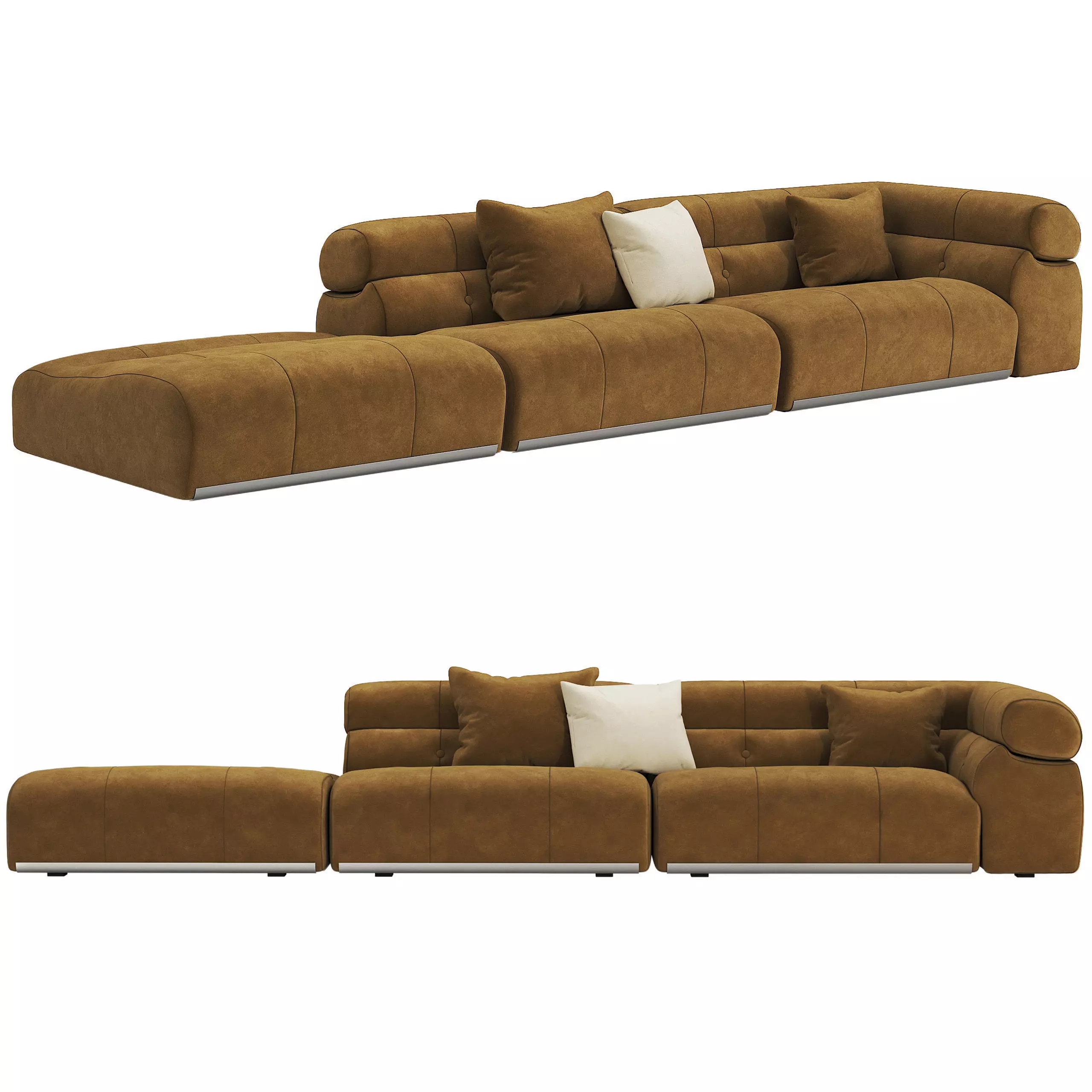 Coupe modular corner sofa by Minotti 3D model_0