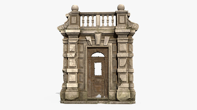Old Portal Abandoned Door Low-poly 3D model