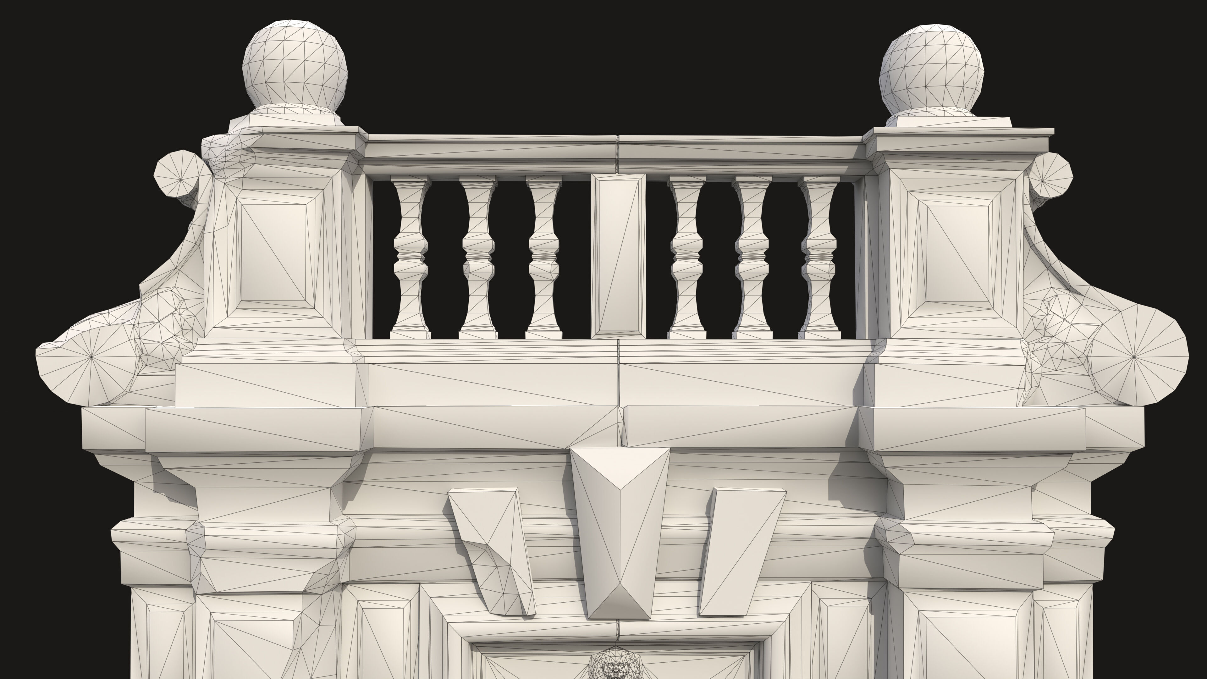 Old Portal Abandoned Door Low-poly 3D model_12