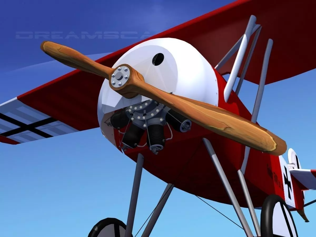 Fokker DVIII V01 3D model